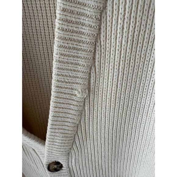 Vintage Eddie Bauer Cream Knit Cardigan Sweater -‎ XL - Small flaw - Picture 4 of 4